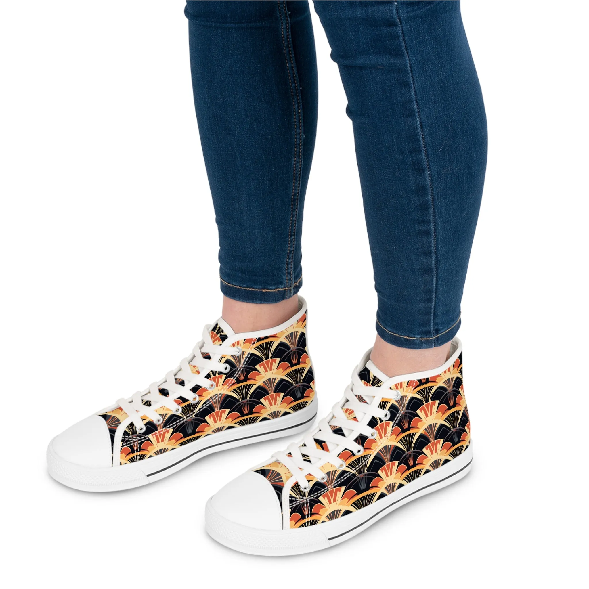 Women's High Top Sneakers - Gilded Highlights
