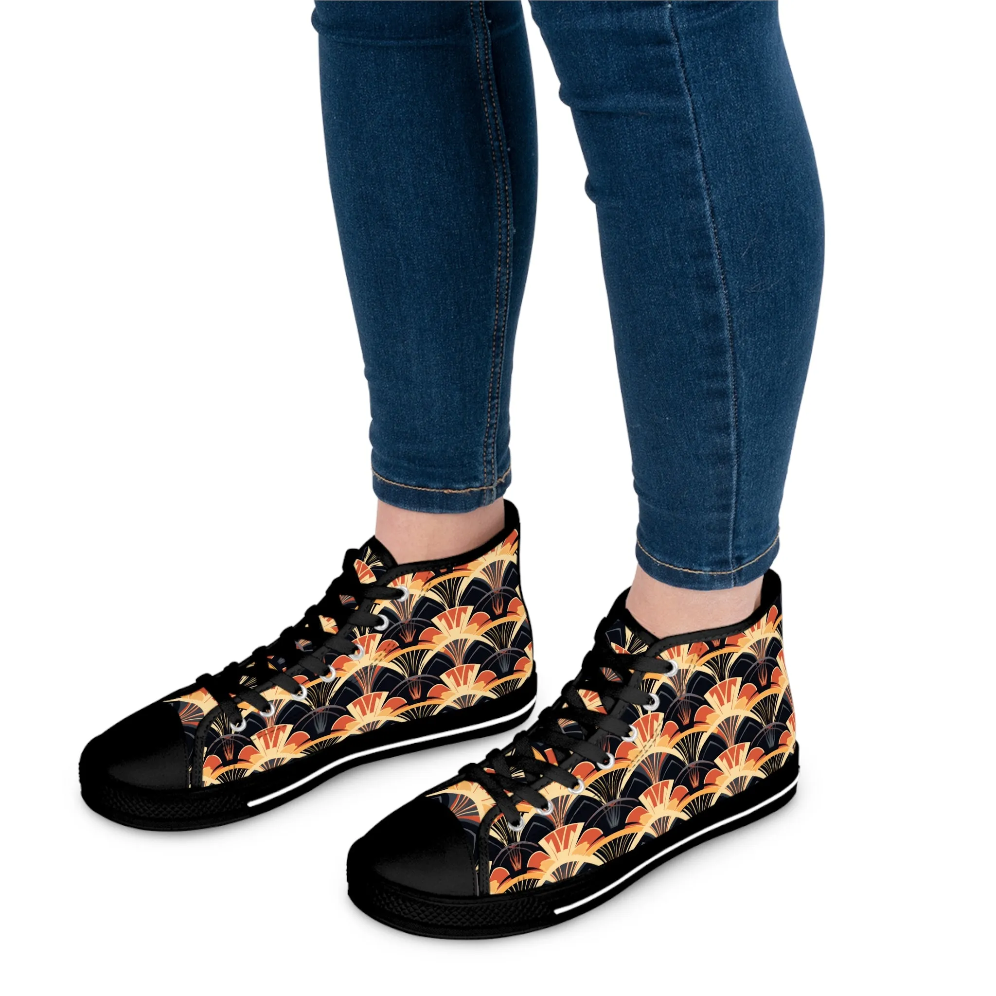 Women's High Top Sneakers - Gilded Highlights