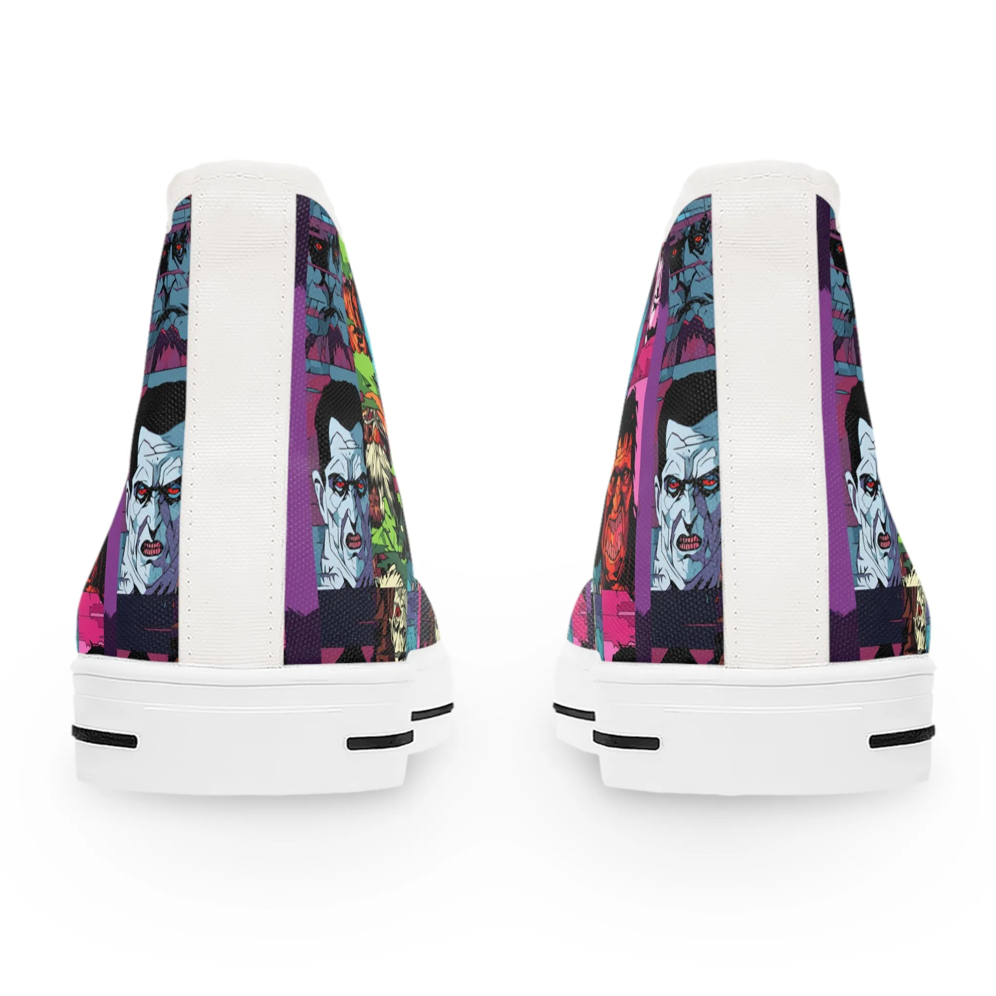 Women's High Top Sneakers - Spooky Monsters Anime Beta