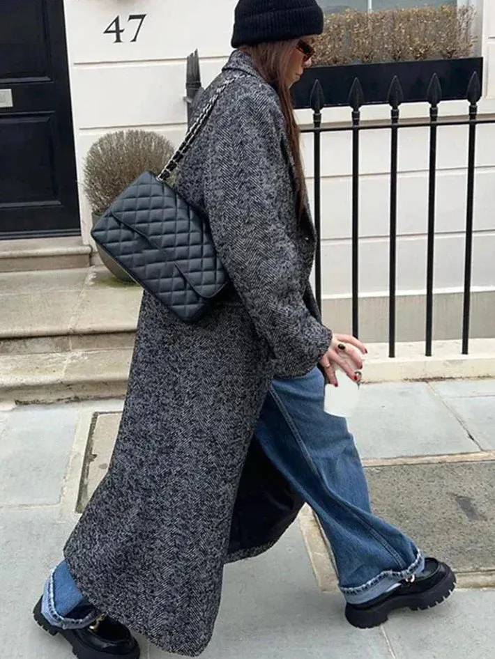 Women's Oversized Wool Coat | Cozy & Stylish | Longline Fit