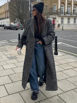 Women's Oversized Wool Coat | Cozy & Stylish | Longline Fit