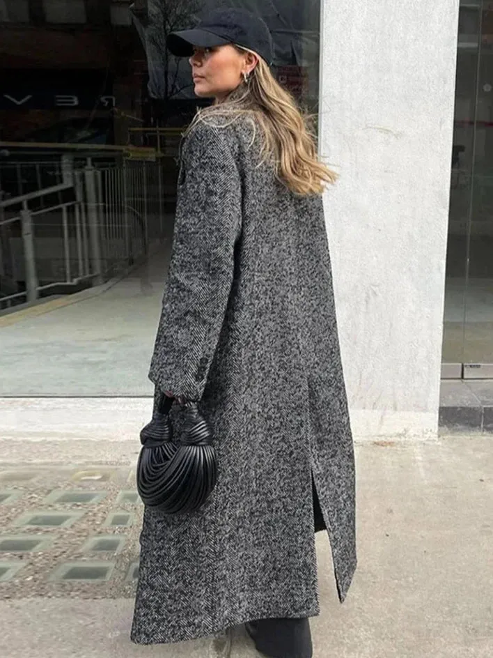 Women's Oversized Wool Coat | Cozy & Stylish | Longline Fit