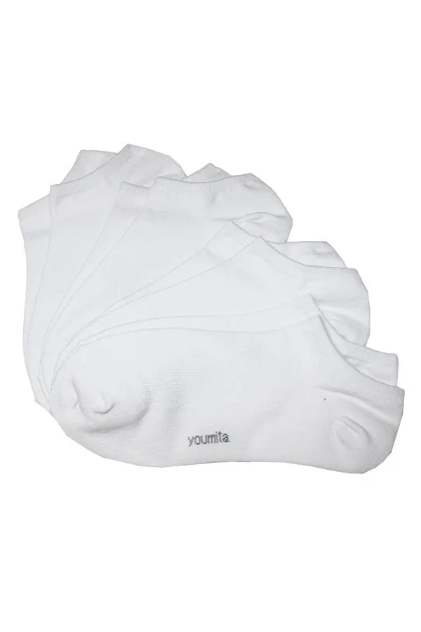 YM02 60 Pairs Shoe Size 9–12, Low-Cut Breathable Design, 4-Pair Bundles, Made in Korea Cotton Sneaker Socks