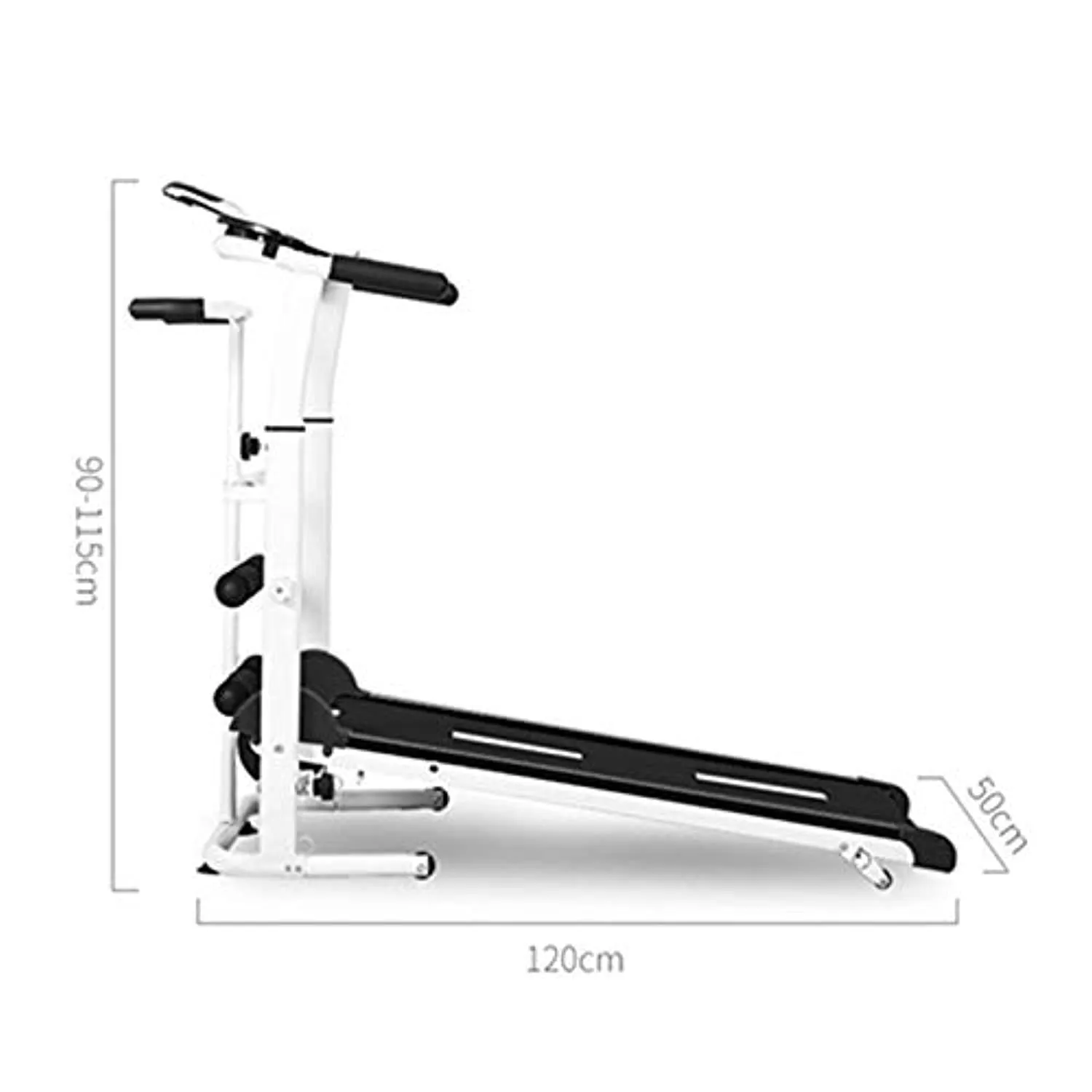 Zzfni Treadmill Pink Treadmill Foldable Manual Running Training Sports Multifunctional Mute Fitness Equipment 3 in 1 Twisting Waist Machine Foldable Treadmill (Color : Pink)